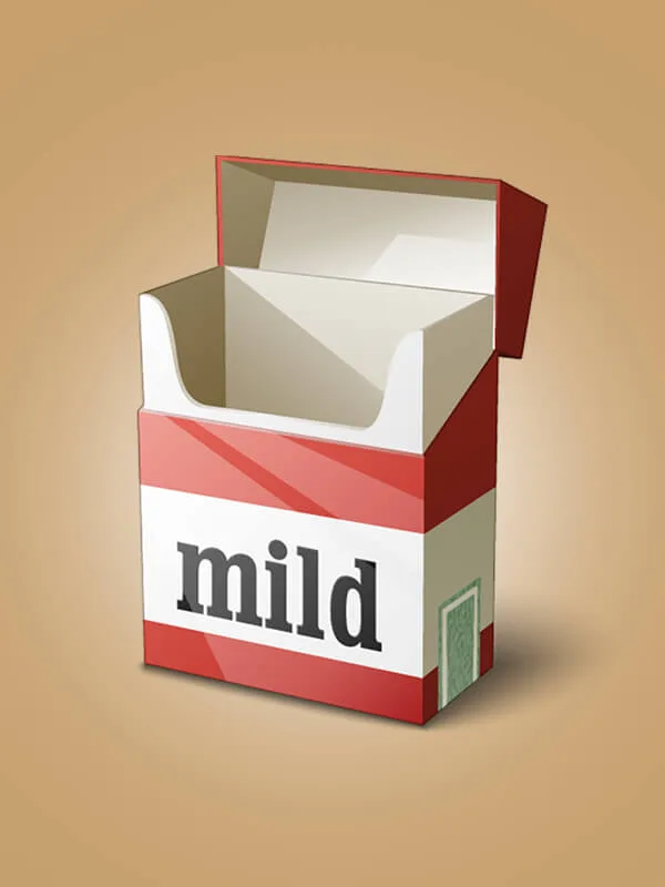 empty cigarette boxes